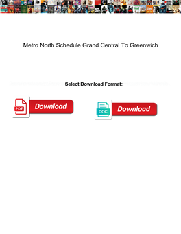 Metro North Schedule Grand Central to Greenwich