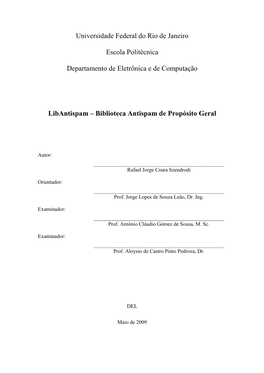 Biblioteca Antispam De Propósito Geral