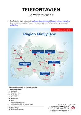 TELEFONTAVLEN for Region Midtjylland