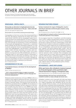 White Spot Lesions After Orthodontic Treatment Assessed by Clinical