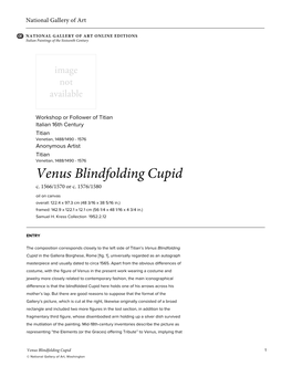 Venus Blindfolding Cupid C