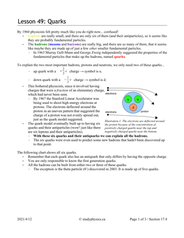 Lesson 49: Quarks