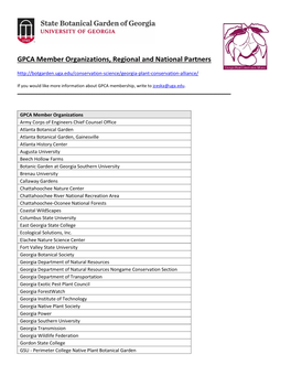 GPCA Member List