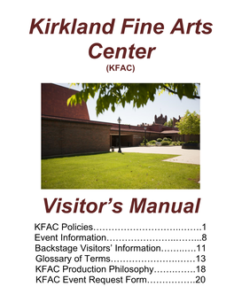 Visitor's Manual (PDF)