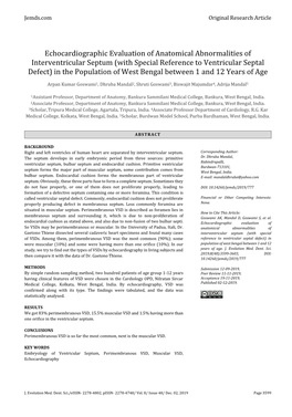 Echocardiographic Evaluation of Anatomical Abnormalities Of