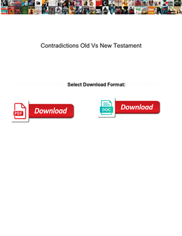 Contradictions Old Vs New Testament