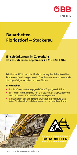 Bauarbeiten Floridsdorf – Stockerau