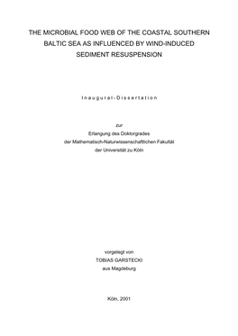 The Microbial Food Web of the Coastal Southern Baltic Sea As Influenced by Wind-Induced Sediment Resuspension