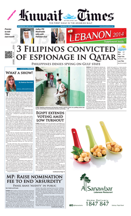 3 Filipinos Convicted of Espionage in Qatar