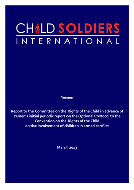 Yemen Report to the Committee on the Rights of the Child in Advance