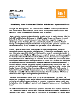 NEWS RELEASE Contact: Sherri Cunningham Scunningham@Nomabid.Org