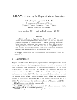LIBSVM: a Library for Support Vector Machines