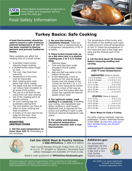 Turkey Basics: Safe Cooking