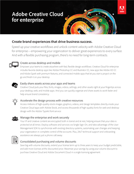 Adobe Creative Cloud for Enterprise