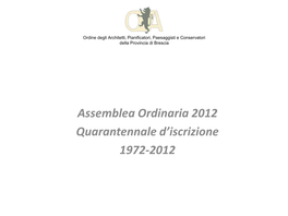 Presentazione 1972-2012