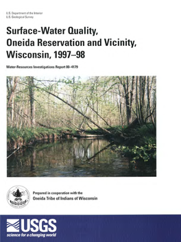 Surface-Water Quality, Oneida Reservation and Vicinity, Wisconsin, 1997-98