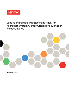 Lenovo Hardware Management Pack for Microsoft System Center Operations Manager Release Notes