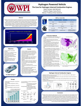 The Case for Hydrogen Internal Combustion Engines Adam Campisi, Kyle Bartosik Stephen Poppa, Casey Rivera Advisor: Professor Brian Savilonis