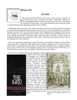 History 101 the Iliad