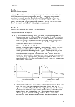 Problem 1 on Infant Industry Argument Answers