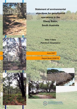 Statement of Environmental Objectives for Geophysical Operations in the Otway Basin, South Australia