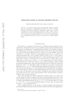 Riesz-Like Bases in Rigged Hilbert Spaces, in Preparation [14] Bonet, J., Fern´Andez, C., Galbis, A