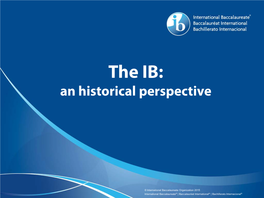 History of IB