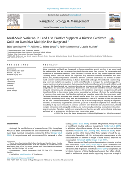 Rangeland Ecology & Management