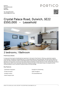 Crystal Palace Road, Dulwich, SE22 £550000