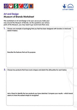 Art and Design Museum of Brands Worksheet