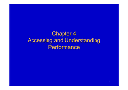 Chapter 4 Accessing and Understanding Performance