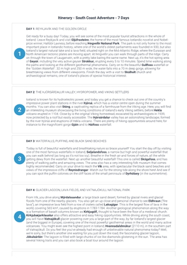 Itinerary - South Coast Adventure - 7 Days