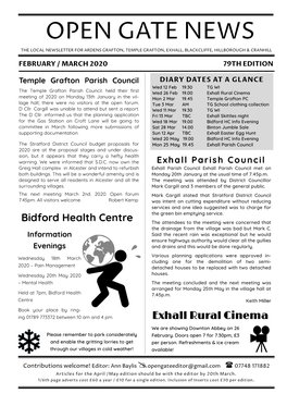 Open Gate News the Local Newsletter for Ardens Grafton, Temple Grafton, Exhall, Blackcliffe, Hillborough & Cranhill