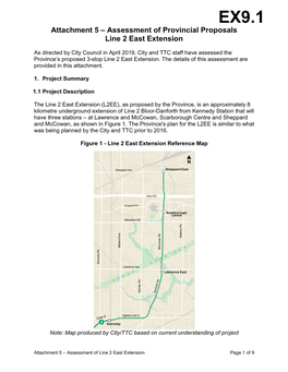 Assessment of Provincial Proposals Line 2 East Extension