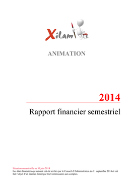 Rapport Financier Semestriel