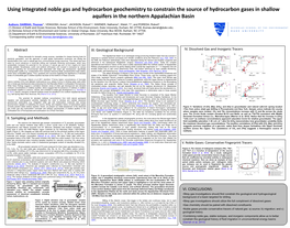 Using Integrated Noble Gas and Hydrocarbon Geochemistry to Constrain the Source of Hydrocarbon Gases in Shallow Aquifers in the Northern Appalachian Basin