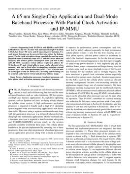 A 65 Nm Single-Chip Application and Dual-Mode Baseband Processor