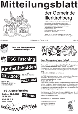 Mitteilungsblatt Der Gemeinde Illerkirchberg Amtl