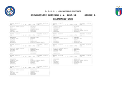 GIOVANISSIMI ORISTANO S.S. 2017-18 GIRONE a CALENDARIO