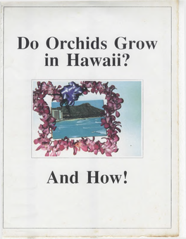 Do Orchids Grow in Hawaii? and How!