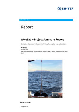 Akvalab – Project Summary Report