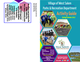 West Salem Parks & Recreation Department 2017 Spring/Summer