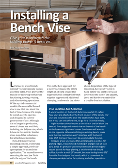 Installing a Bench Vise Give Your Workbench the Holding Power It Deserves