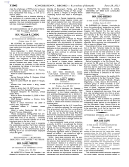CONGRESSIONAL RECORD— Extensions of Remarks E1002 HON