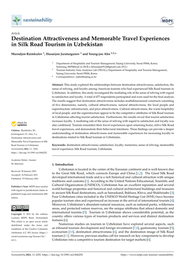 Destination Attractiveness and Memorable Travel Experiences in Silk Road Tourism in Uzbekistan