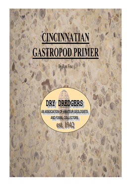 CINCINNATIAN GASTROPOD PRIMER by Ron Fine HOW DO SCIENTISTS CLASSIFY GASTROPODS?