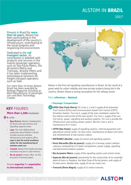 Alstom in Brazil 2017