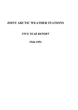 United States Arctic Weather Station Programme