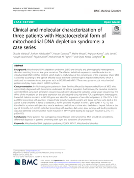 Clinical and Molecular Characterization of Three Patients