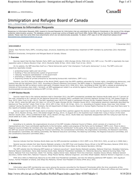 Immigration and Refugee Board of Canada Page 1 of 3